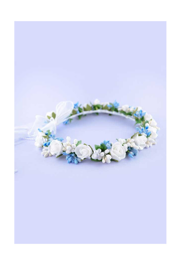 niebieski wianek komunijny