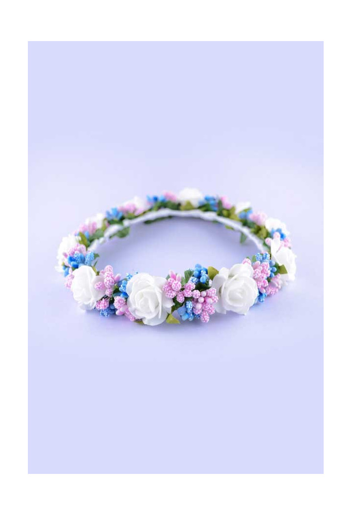 Kommuniongirlande rosa und blau