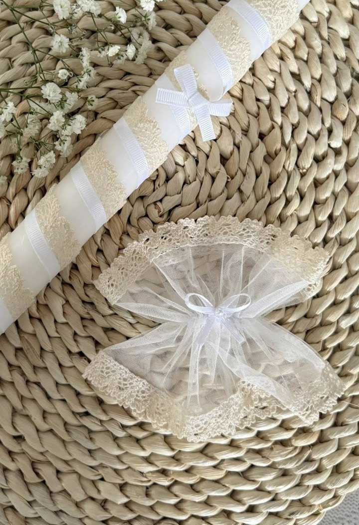 okapnik na świecę w stylu boho