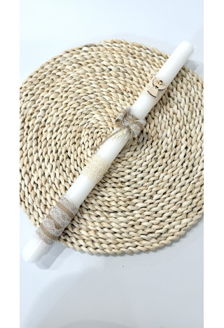 Handmade First Communion candle with angel - First Holy Communion keepsake