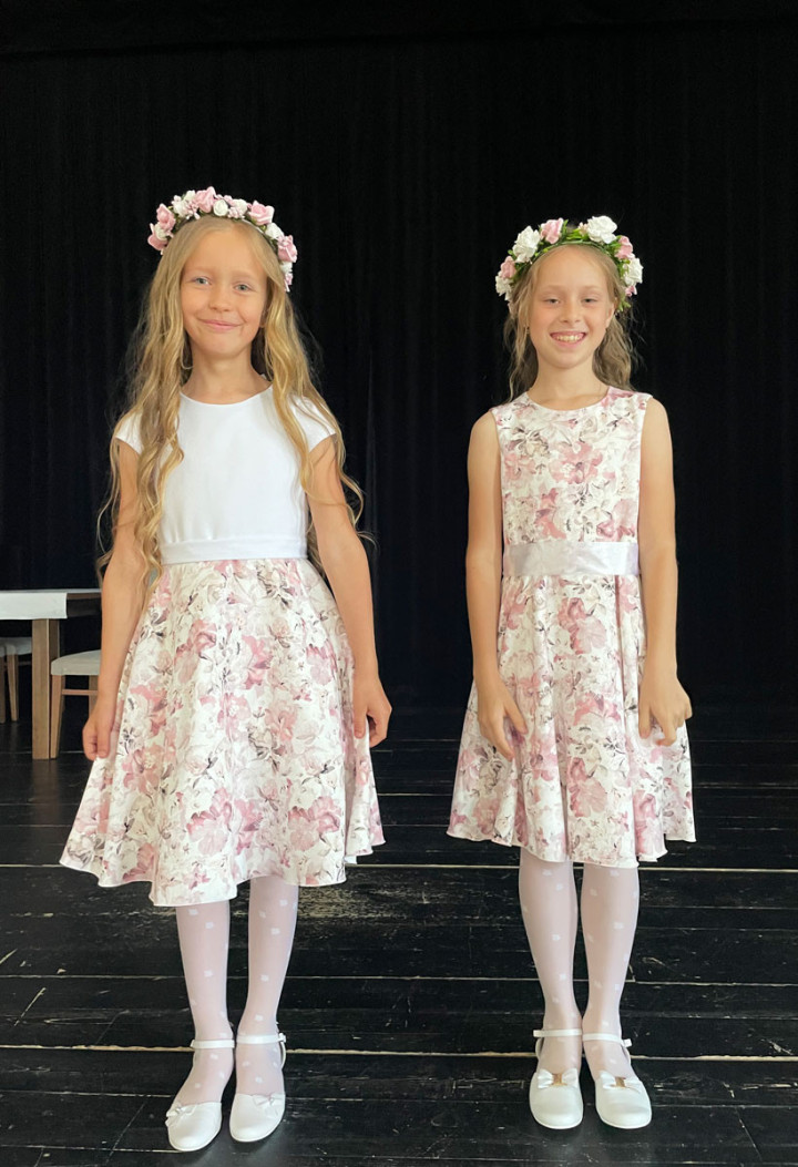 Barbie Dress 177 with Pink Flowers for Girls | MK Maryla