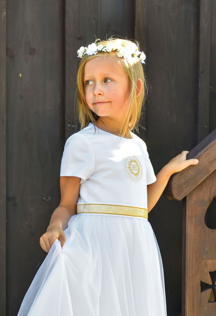 Schneeweißes Chiffonkleid - Tosia Zl 025 - MKMaryla