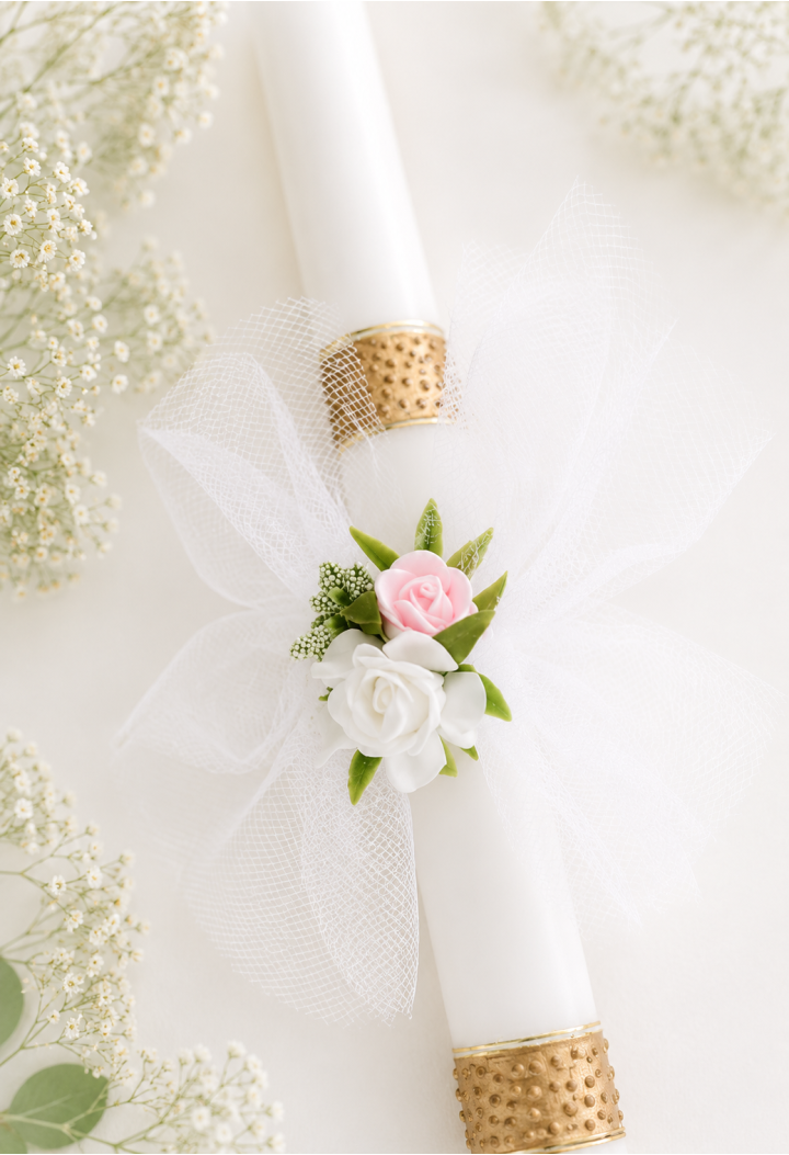 Candle drip tray for communion - drip tray for baptism OS55KA - MKMaryla