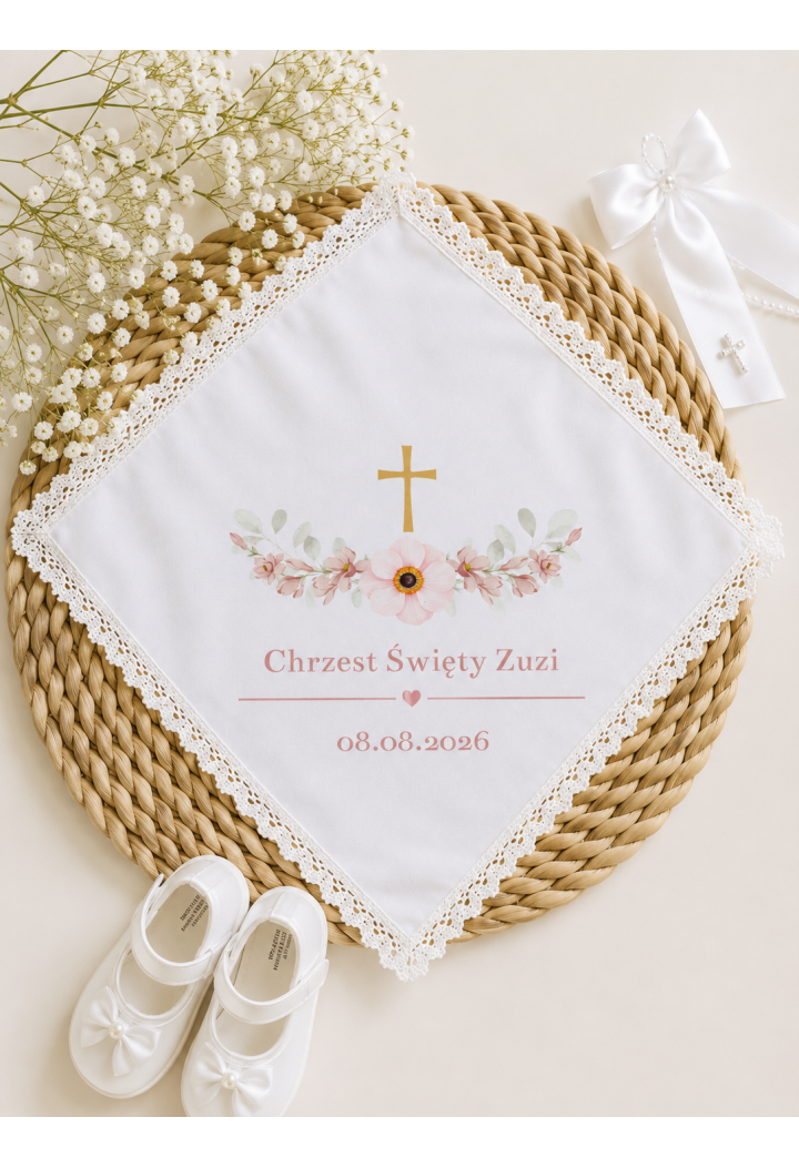 Christening Gown with Name and Date | Personalized Christening Gown