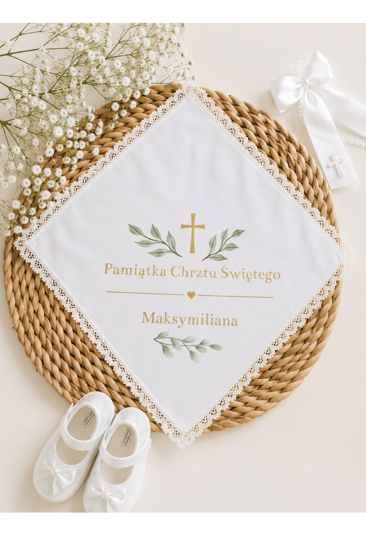 Personalizowana szatka do Chrztu Świętego | Pamiątka Chrztu