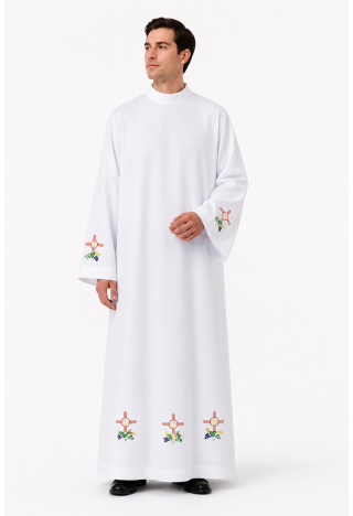 Biela liturgická alba s eucharistickou výšivkou | Liturgické rúcha