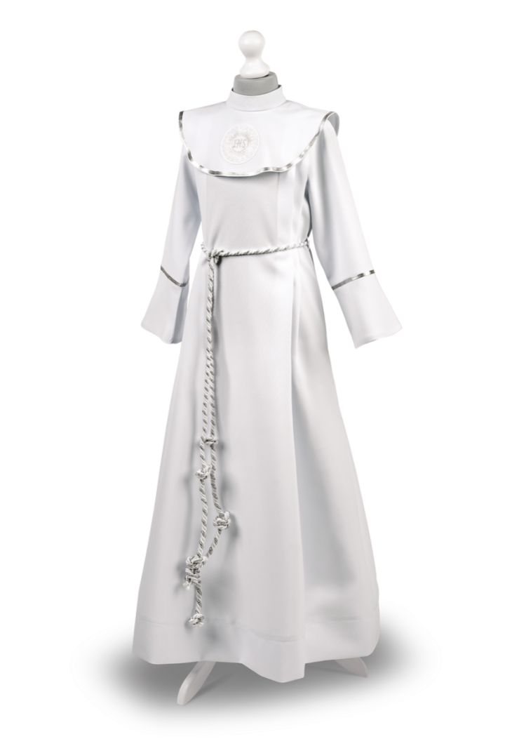 White and silver cord for First Communion alb - MK Maryla