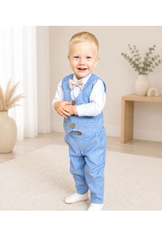 Modrá krstná súprava pre chlapca Leon | Elegantná súprava veľkosti 62–86 | MK Maryla