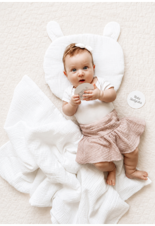 Juego de cama de muselina blanco para bebé | GOTS y OEKO-TEX® | MK Maryla