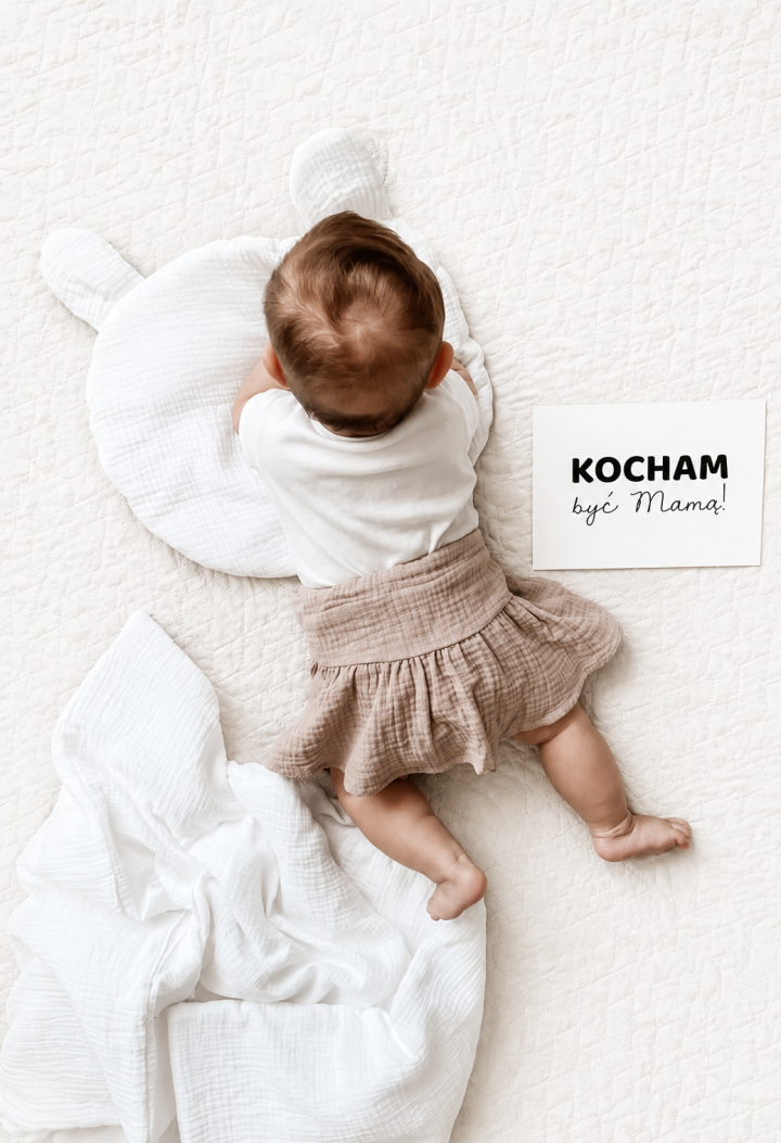 Biela mušelínová posteľná bielizeň pre bábätká | GOTS a OEKO-TEX® | MK Maryla
