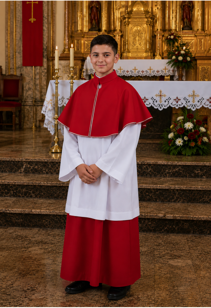 Altar Server Collar - Red - MKMaryla