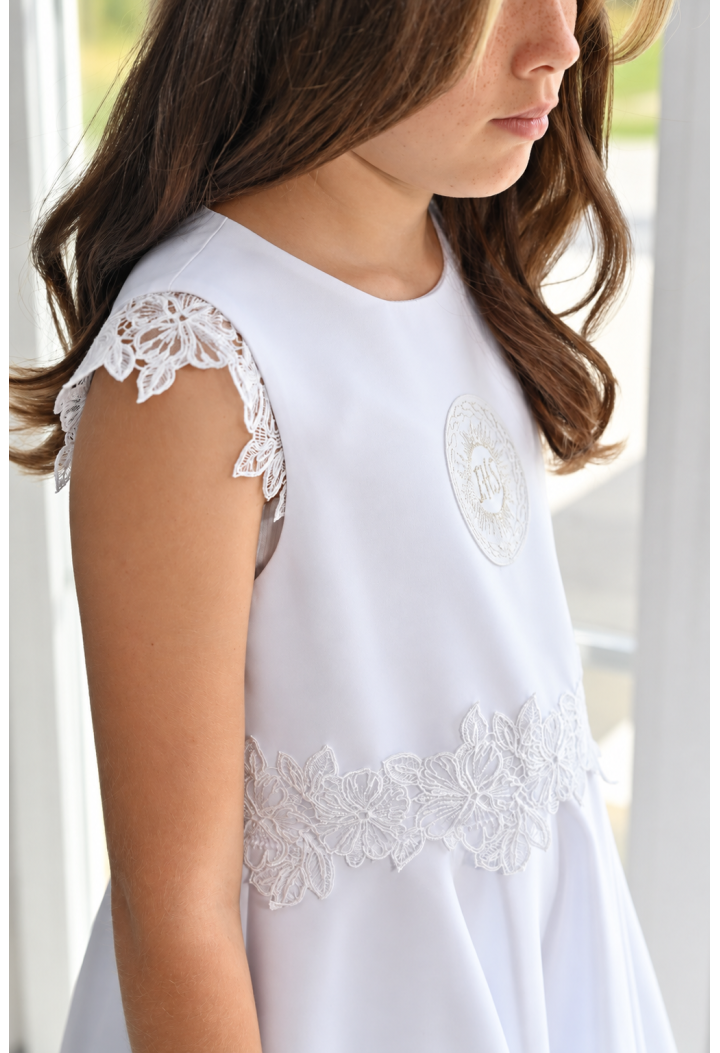 Alicja 190 – 2027 First Communion Dress with Lace | MK Maryla