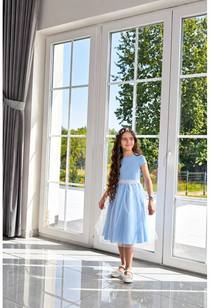 Vestido azul para niña | Tul | MK Maryla