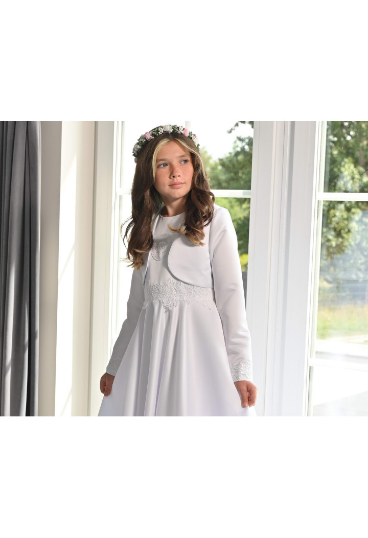 Kommunionsbolero mit Blumenmotiv - MK Maryla