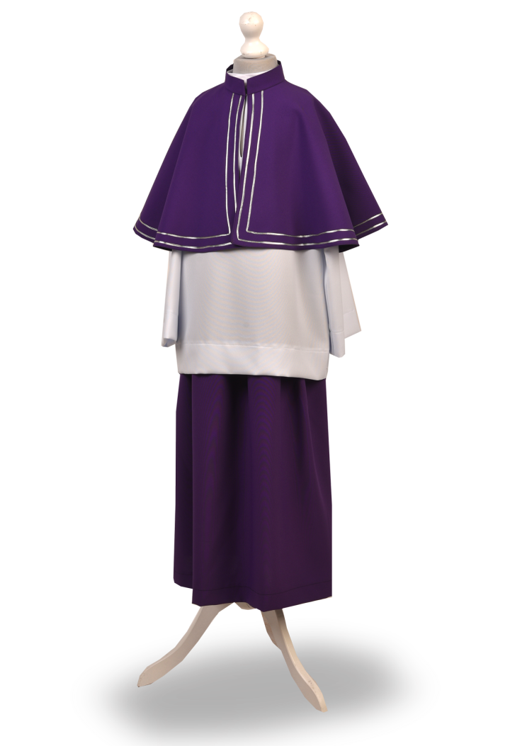 Altar server set - purple - skirt and cape - MKMaryla