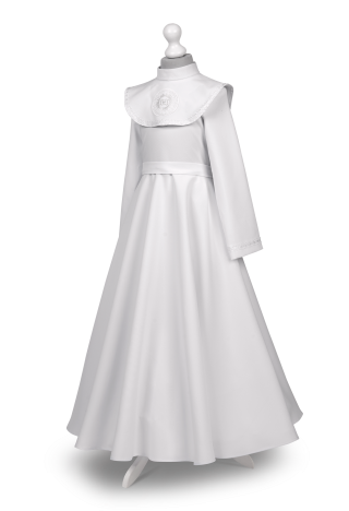 Kommunionskleid mit Kragen - Malwina 100 - MKMaryla